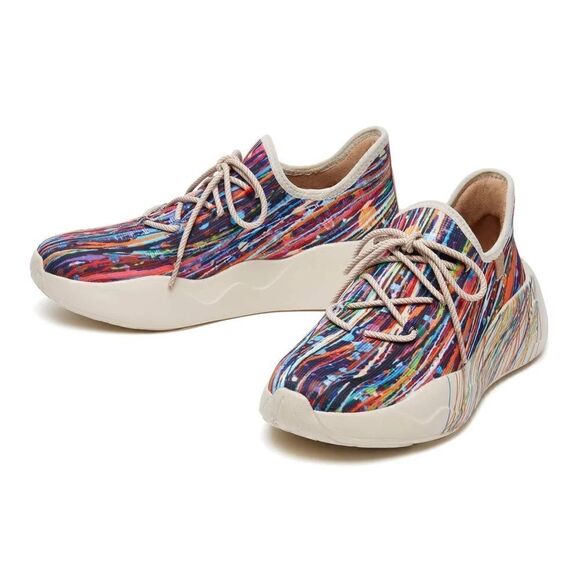 UIN Colorful Striped Women's Sneakers - Picture 4 of 8
